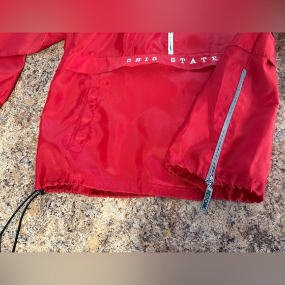 Vintage Red Oak Ohio State Buckeyes Half-Zip Windbreaker 3XL - Picture 9 of 10